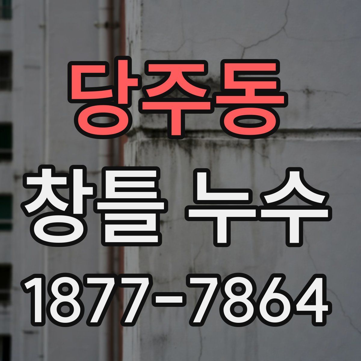 당주동 창틀 누수