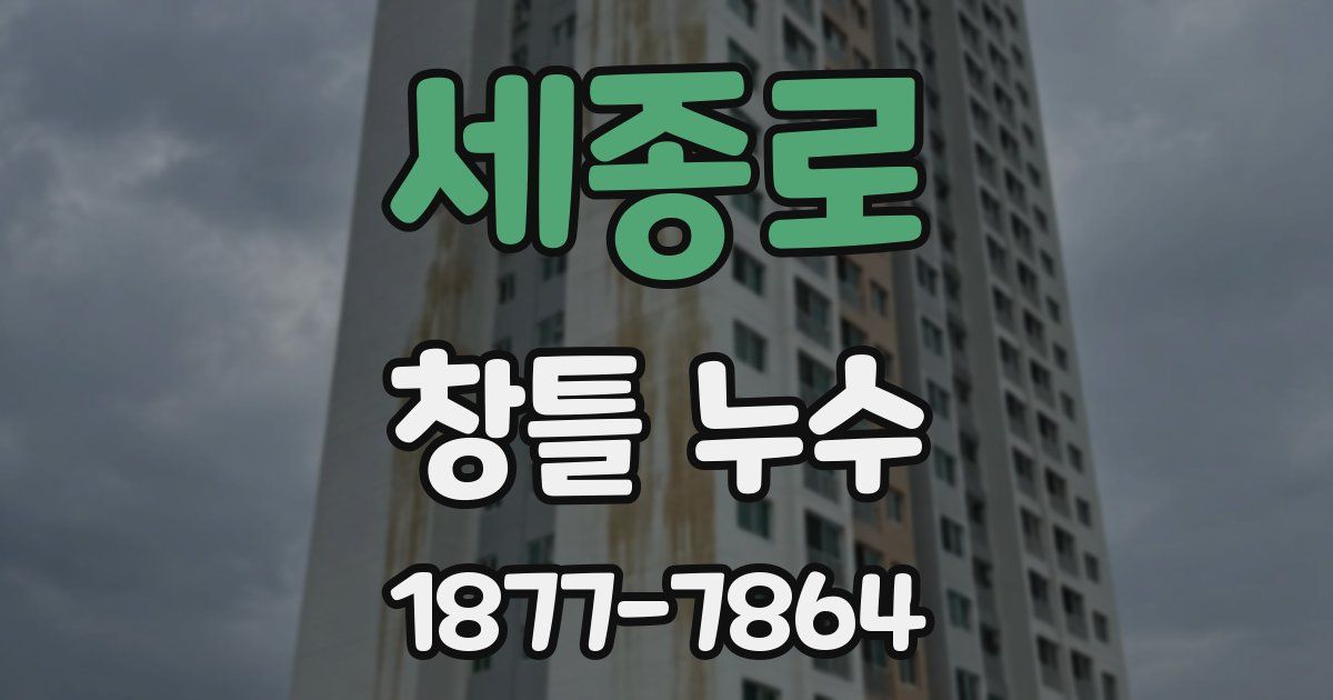 세종로 창틀 누수