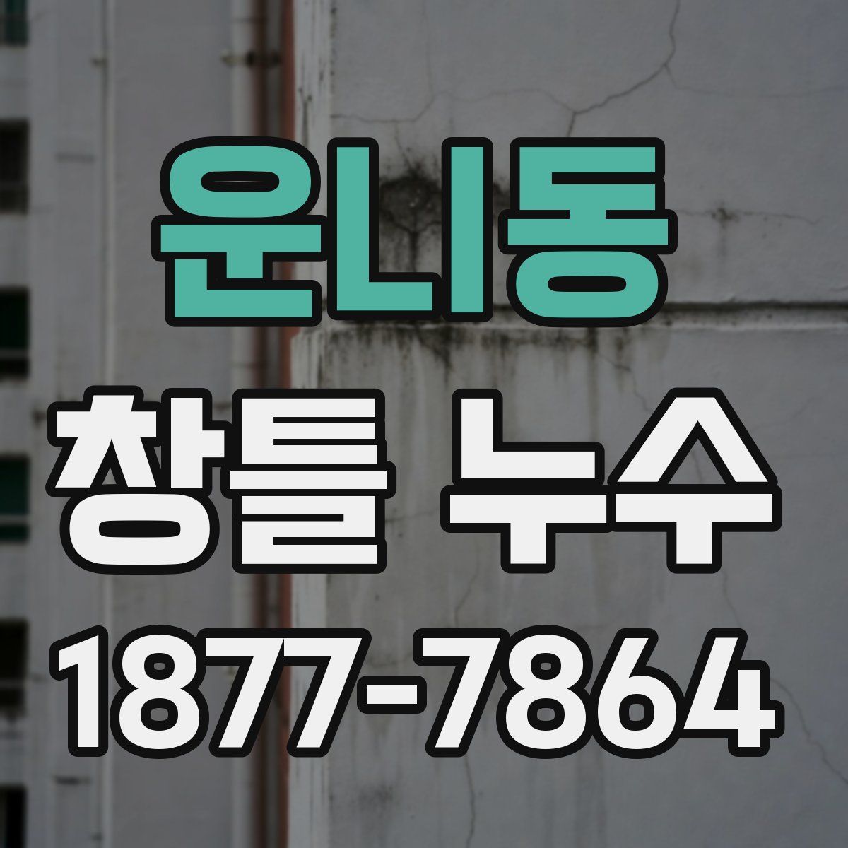 운니동 창틀 누수