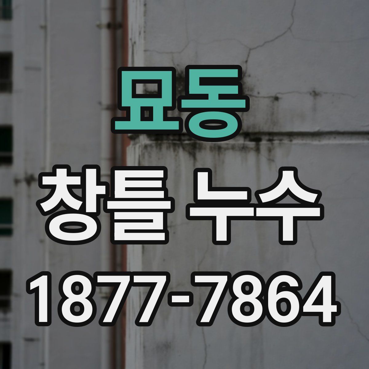 묘동 창틀 누수