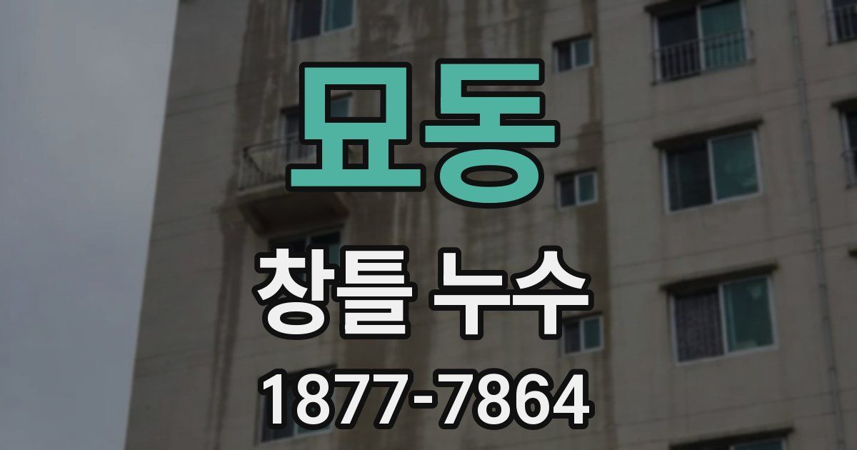 묘동 창틀 누수
