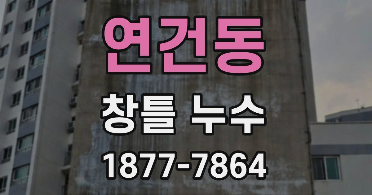 연건동 창틀 누수