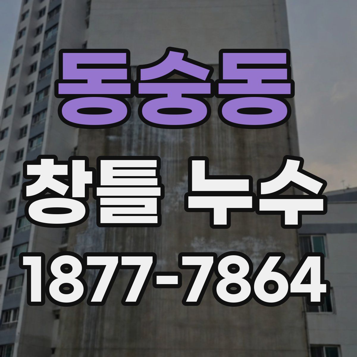동숭동 창틀 누수