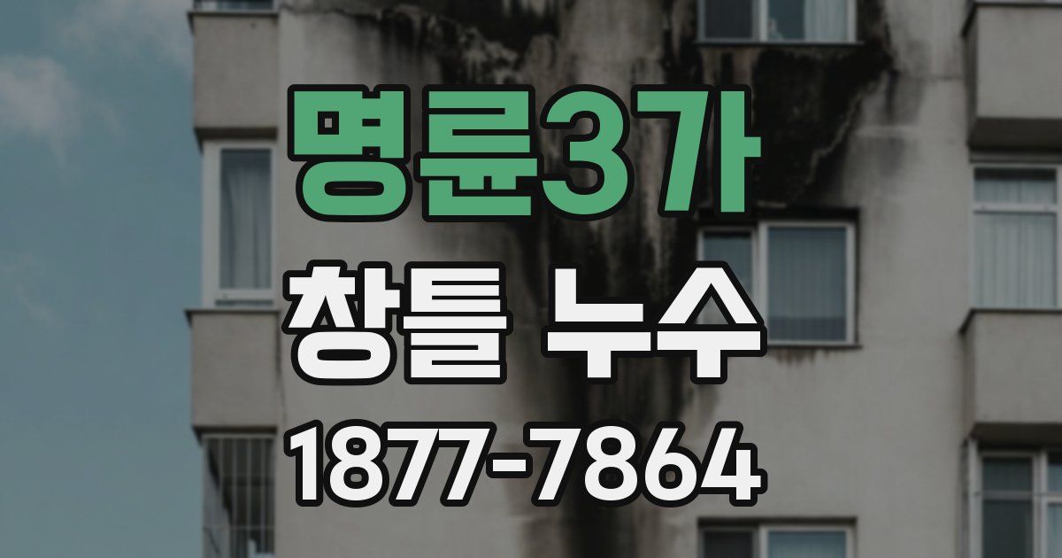 명륜3가 창틀 누수