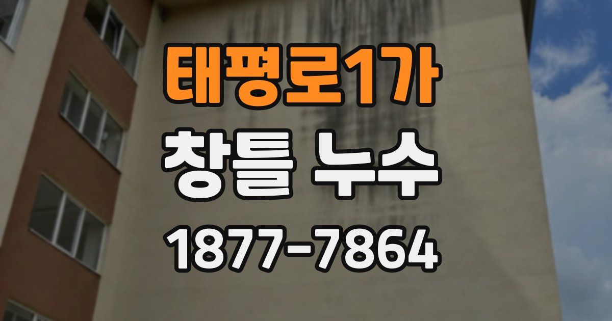 태평로1가 창틀 누수