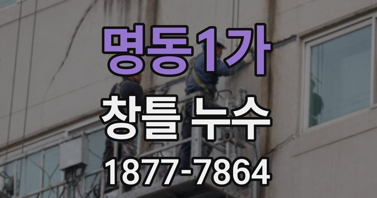 명동1가 창틀 누수