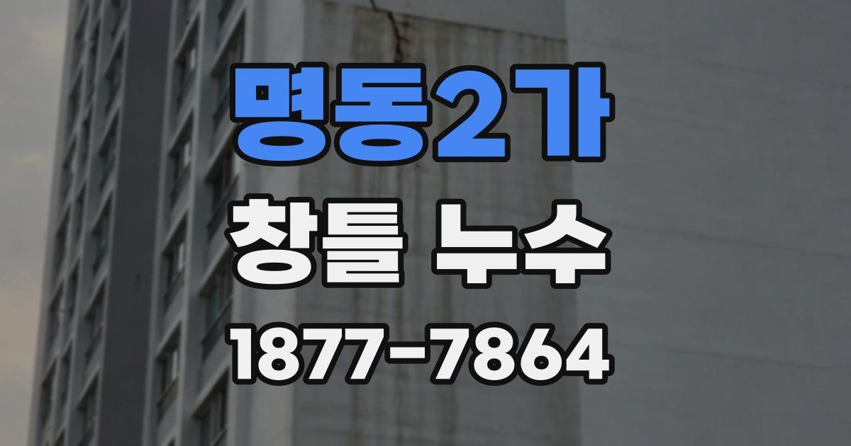 명동2가 창틀 누수