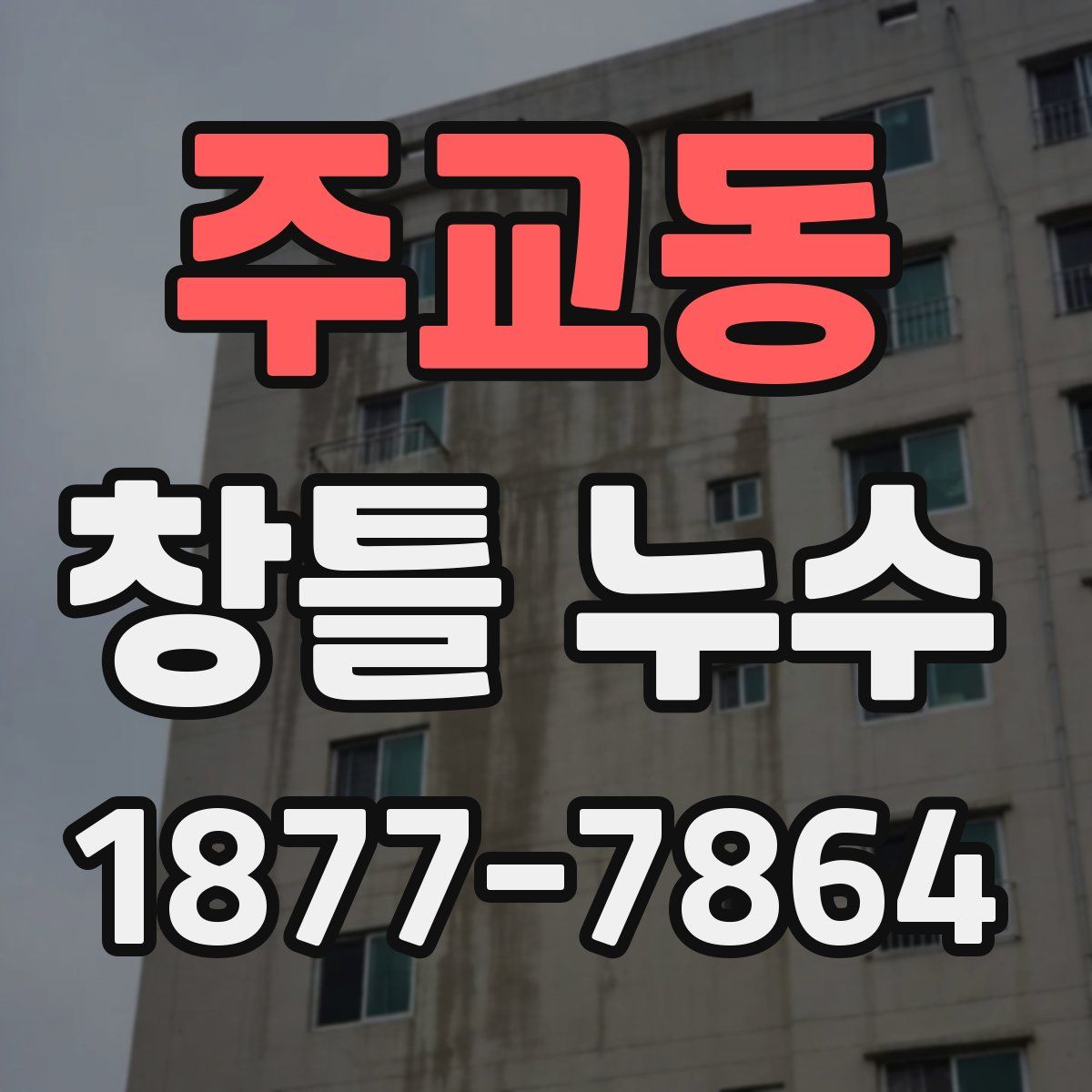 주교동 창틀 누수