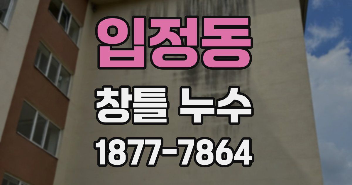 입정동 창틀 누수