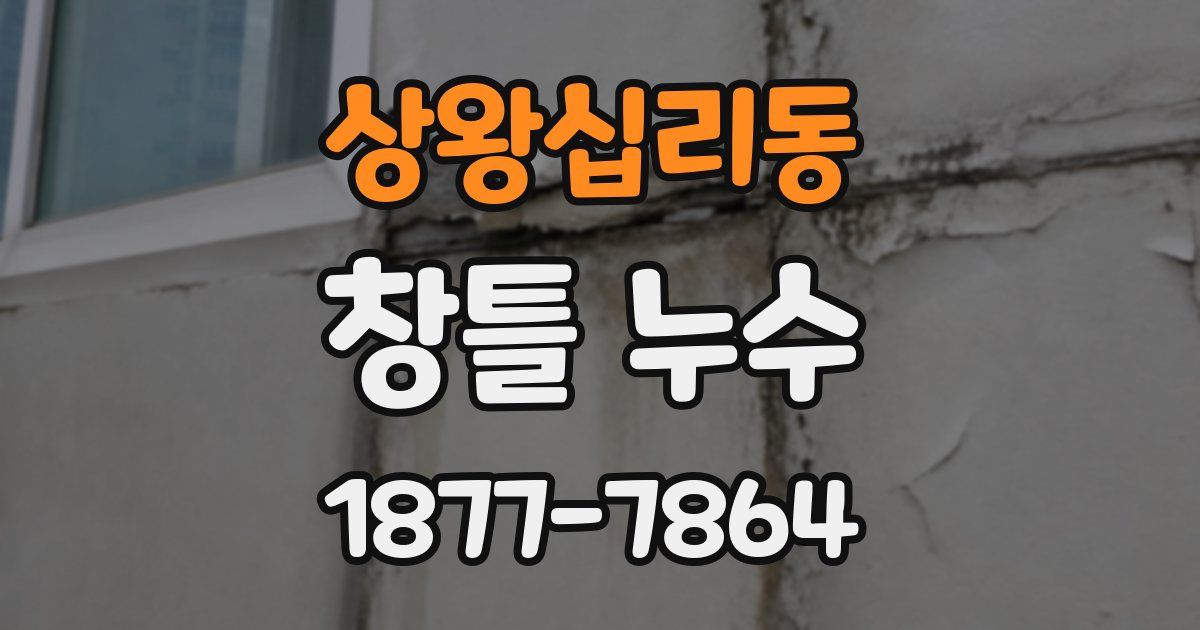 상왕십리동 창틀 누수