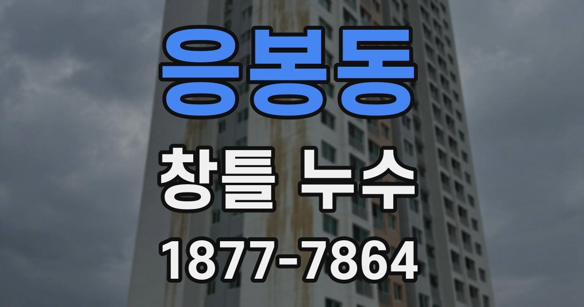 응봉동 창틀 누수