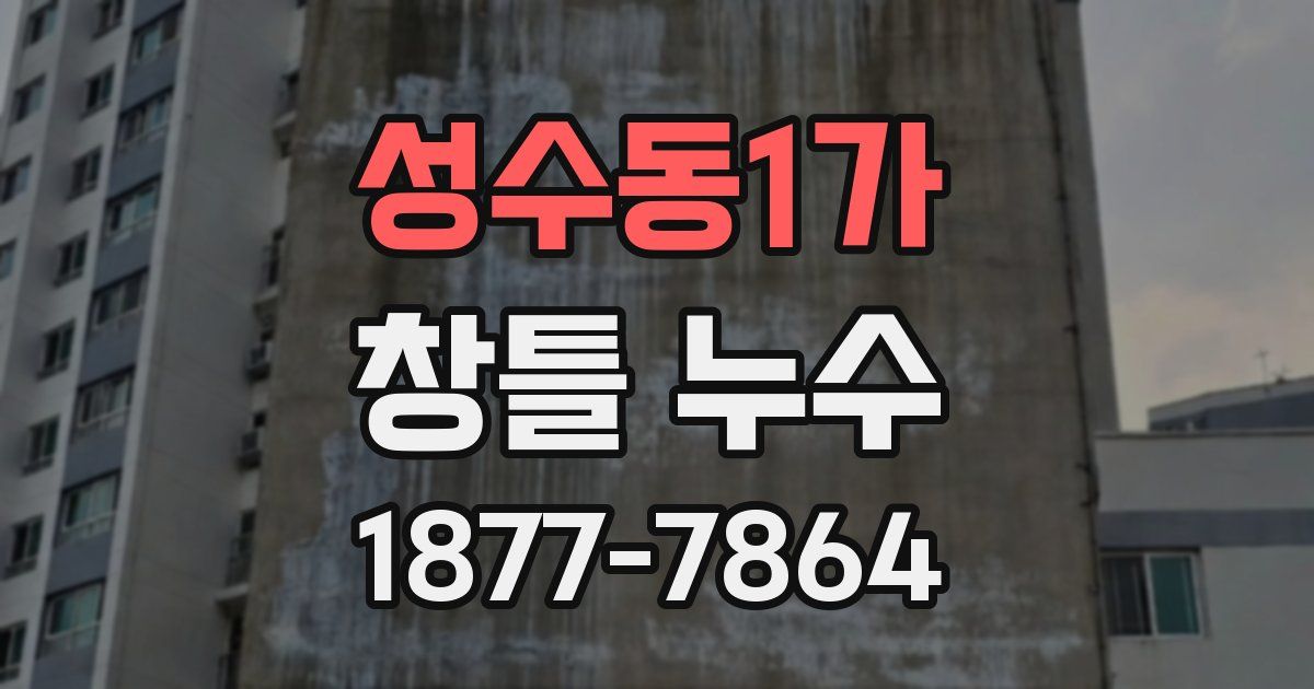 성수동1가 창틀 누수