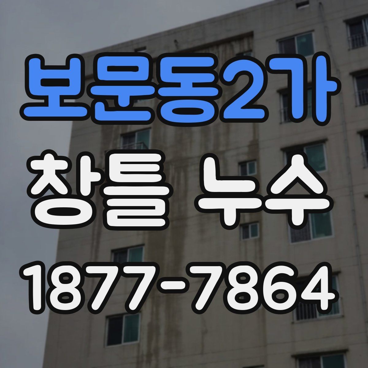 보문동2가 창틀 누수 점검에서 창틀 하부를 보는 이유