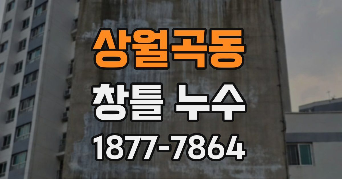 상월곡동 창틀 누수