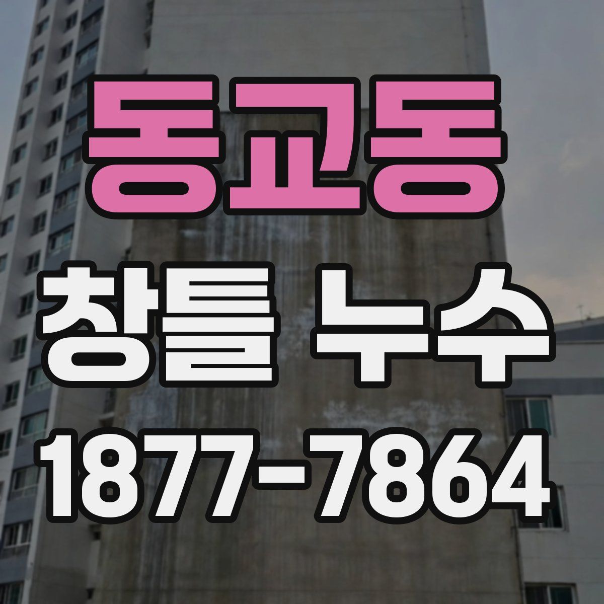 동교동 창틀 누수