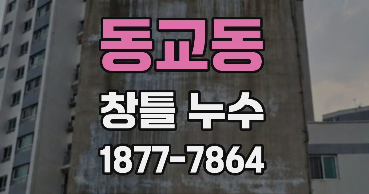 동교동 창틀 누수