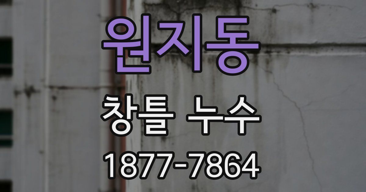 원지동 창틀 누수