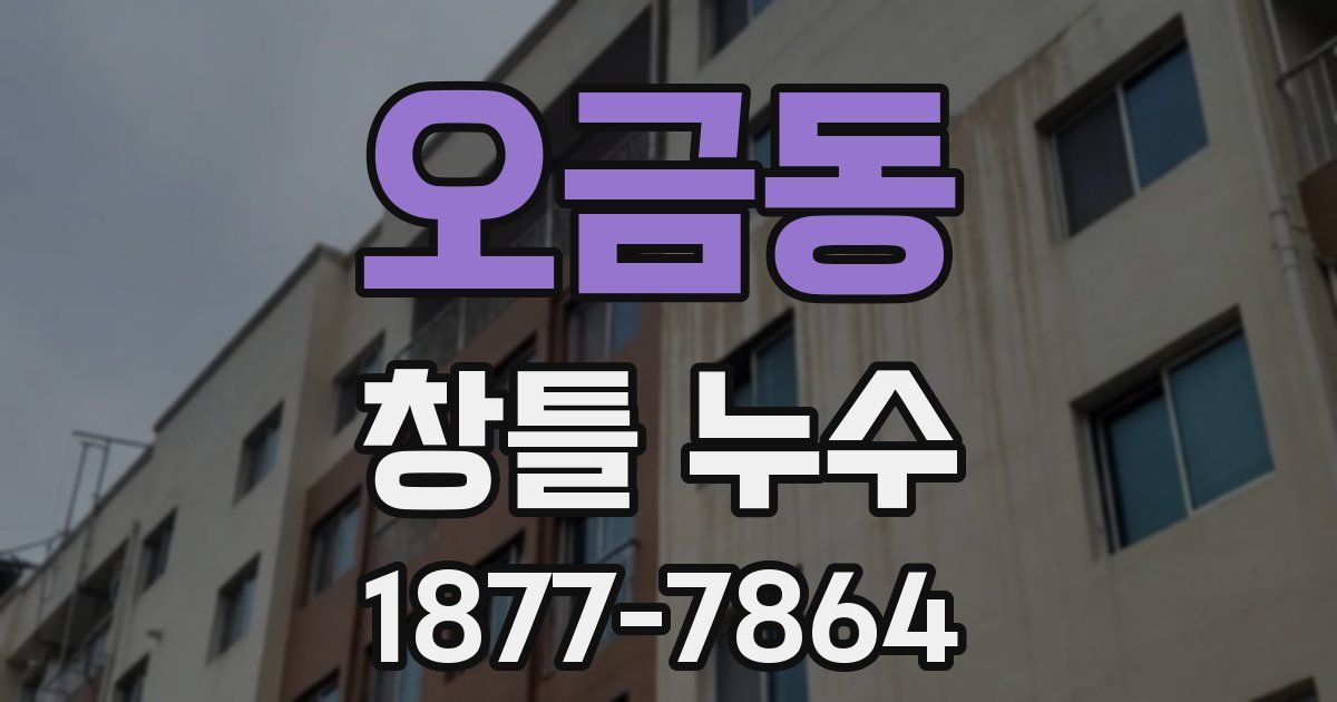 오금동 창틀 누수