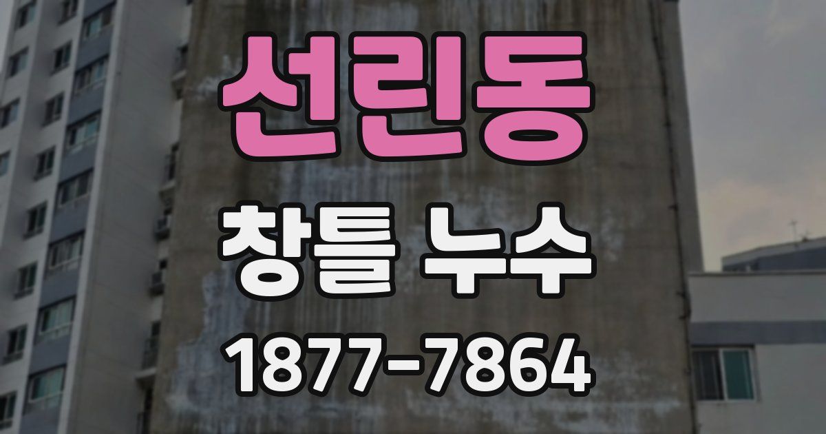 선린동 창틀 누수