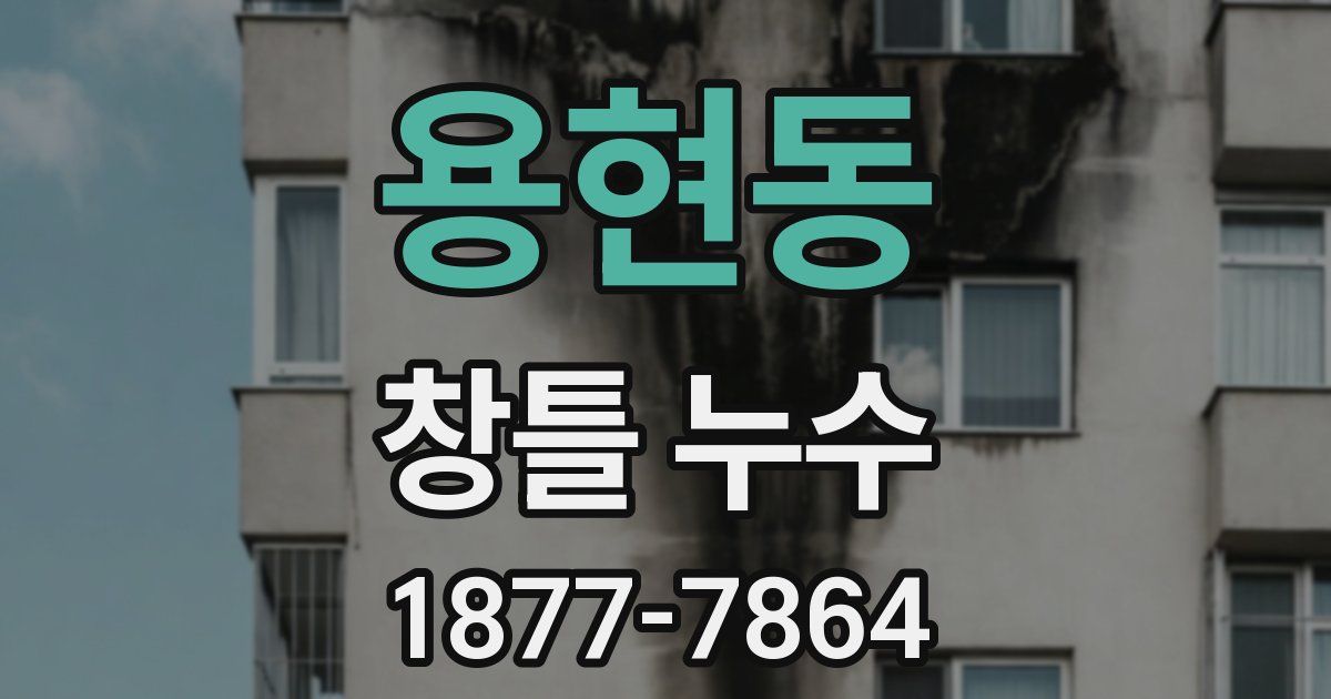 용현동 창틀 누수