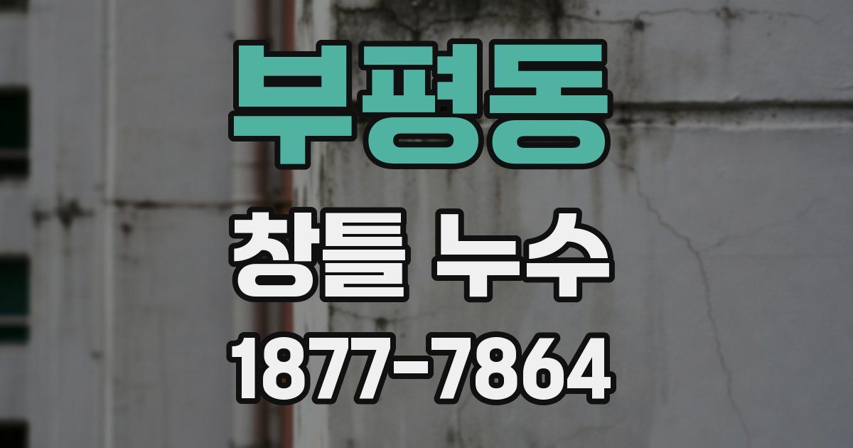 부평동 창틀 누수