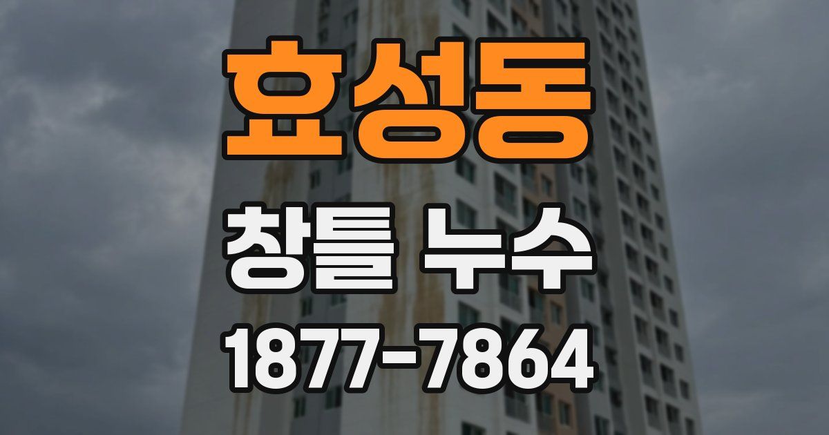 효성동 창틀 누수