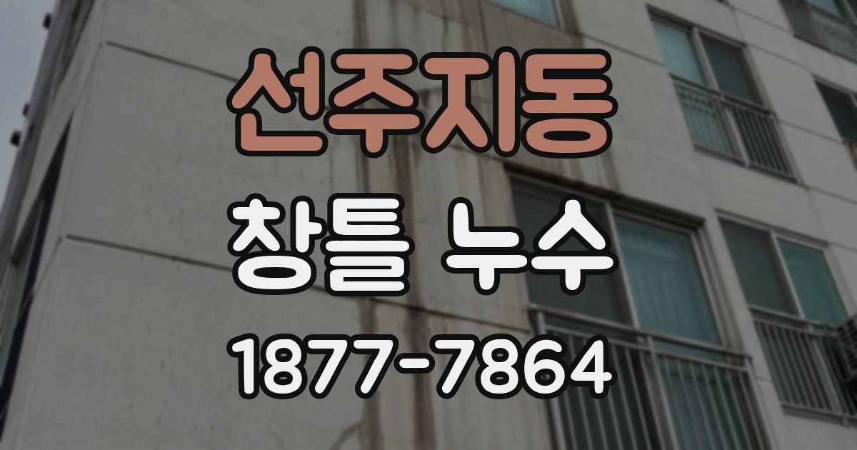 선주지동 창틀 누수