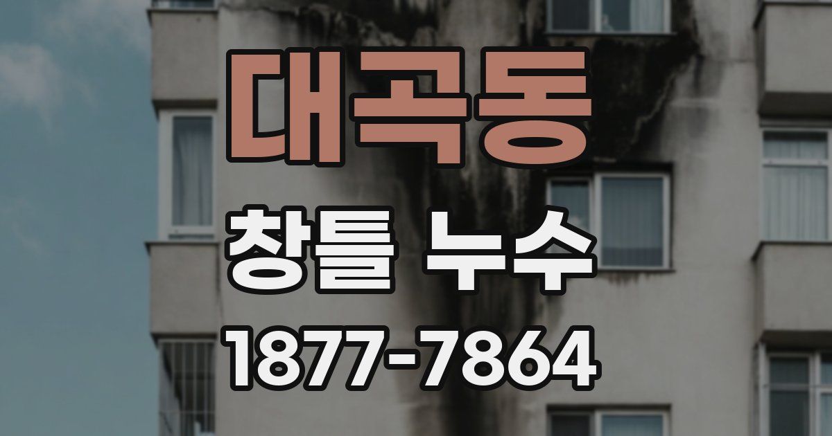 대곡동 창틀 누수
