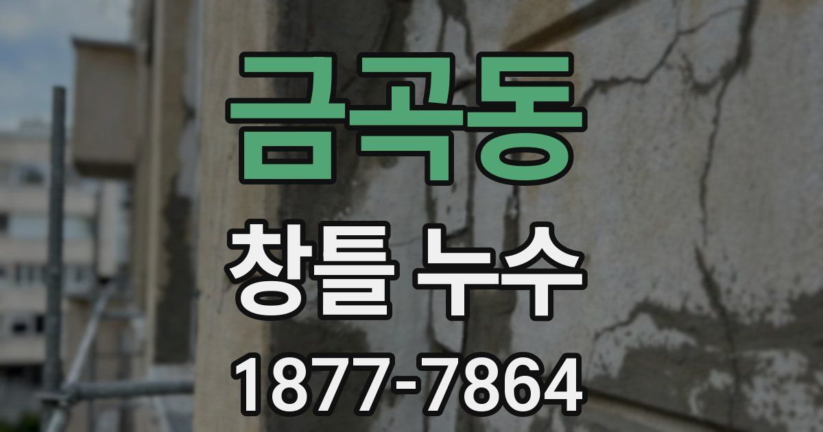 금곡동 창틀 누수