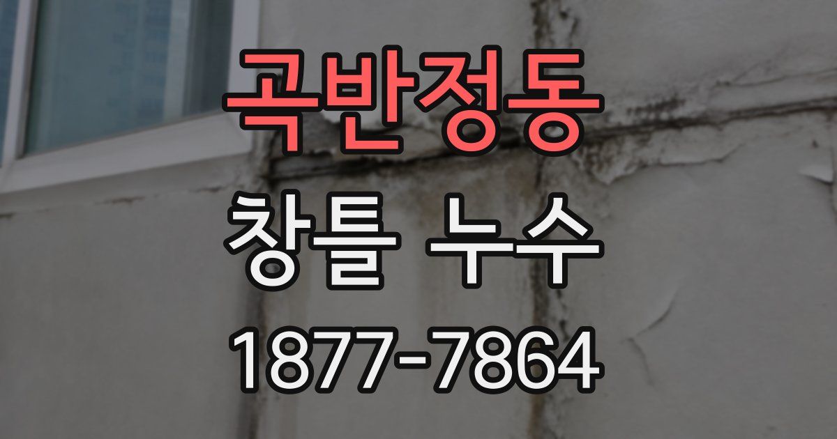 곡반정동 창틀 누수