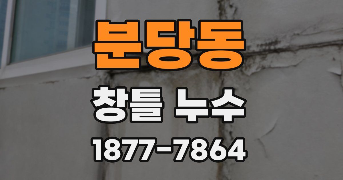 분당동 창틀 누수