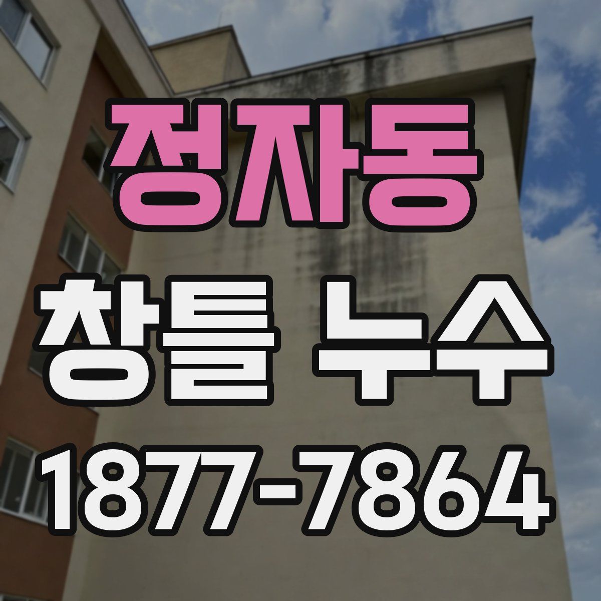 정자동 창틀 누수