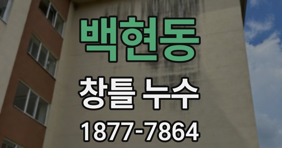 백현동 창틀 누수
