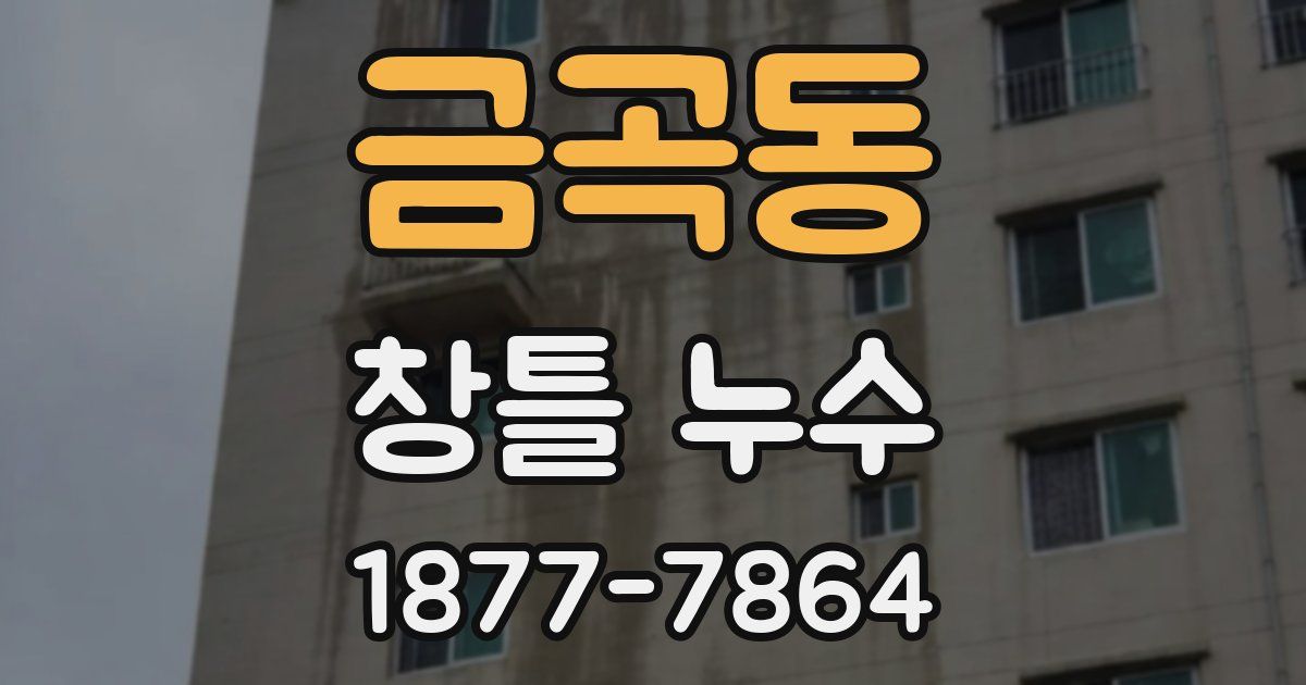 금곡동 창틀 누수
