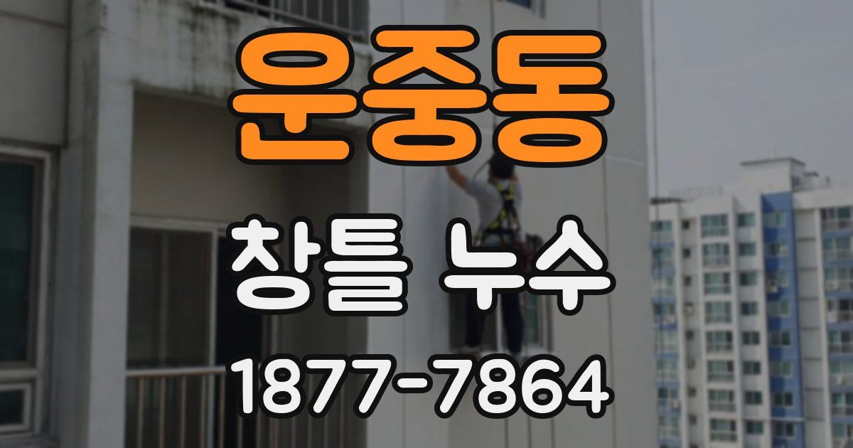 운중동 창틀 누수