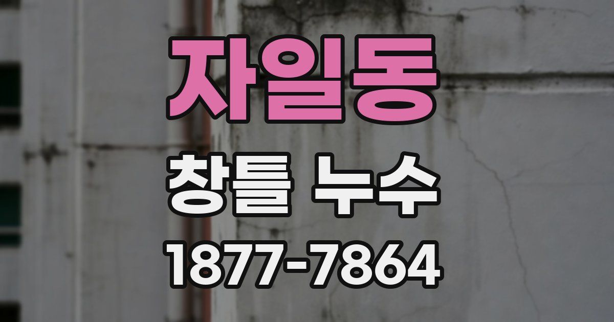 자일동 창틀 누수