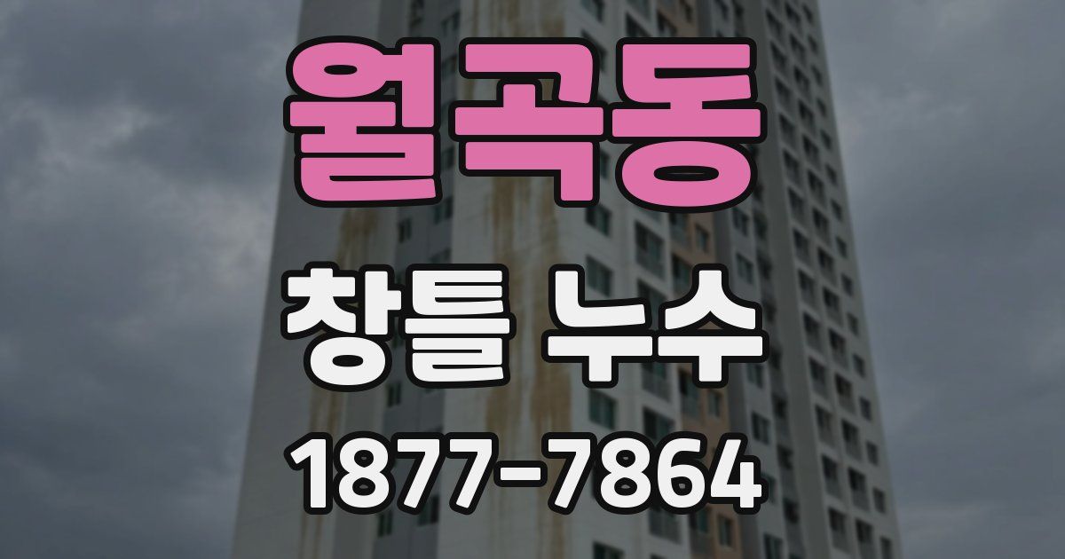 월곡동 창틀 누수
