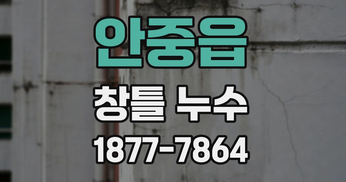 안중읍 창틀 누수