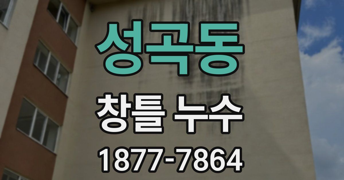 성곡동 창틀 누수