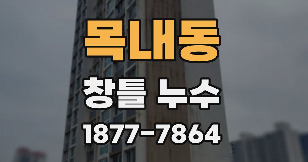 목내동 창틀 누수
