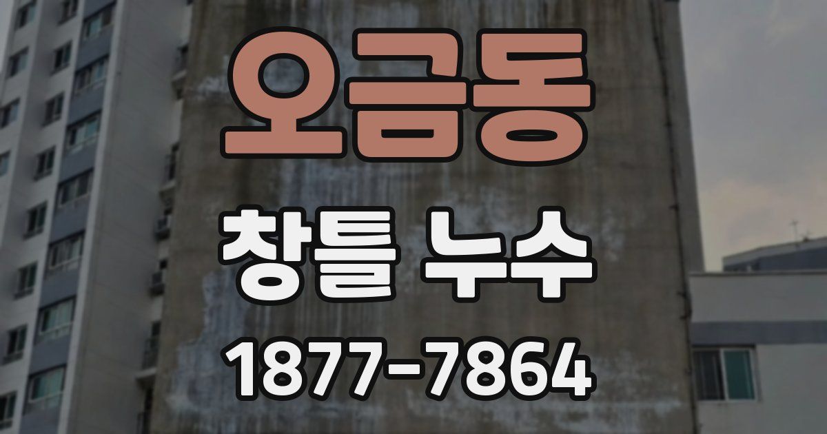 오금동 창틀 누수