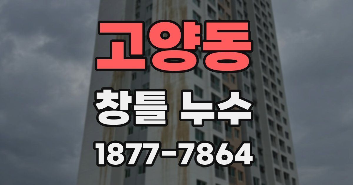 고양동 창틀 누수