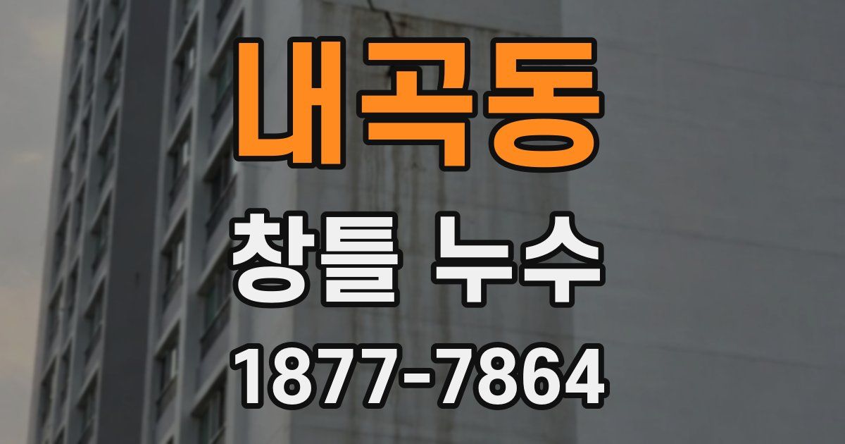 내곡동 창틀 누수