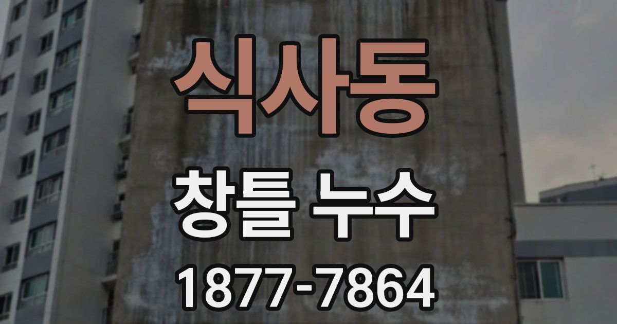 식사동 창틀 누수