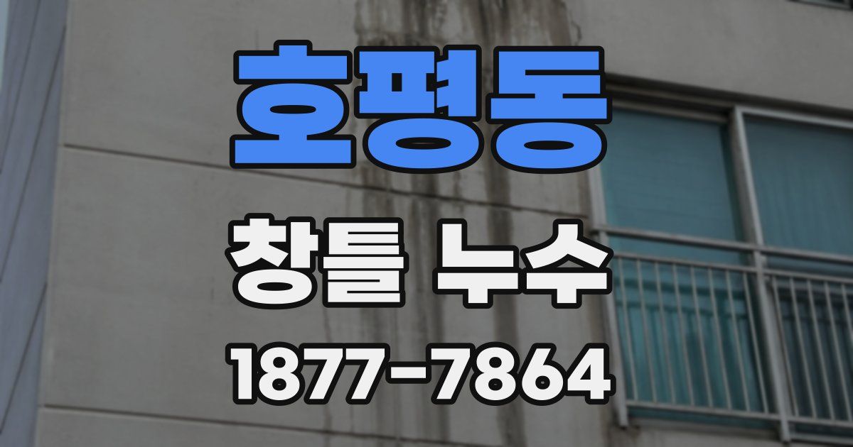호평동 창틀 누수