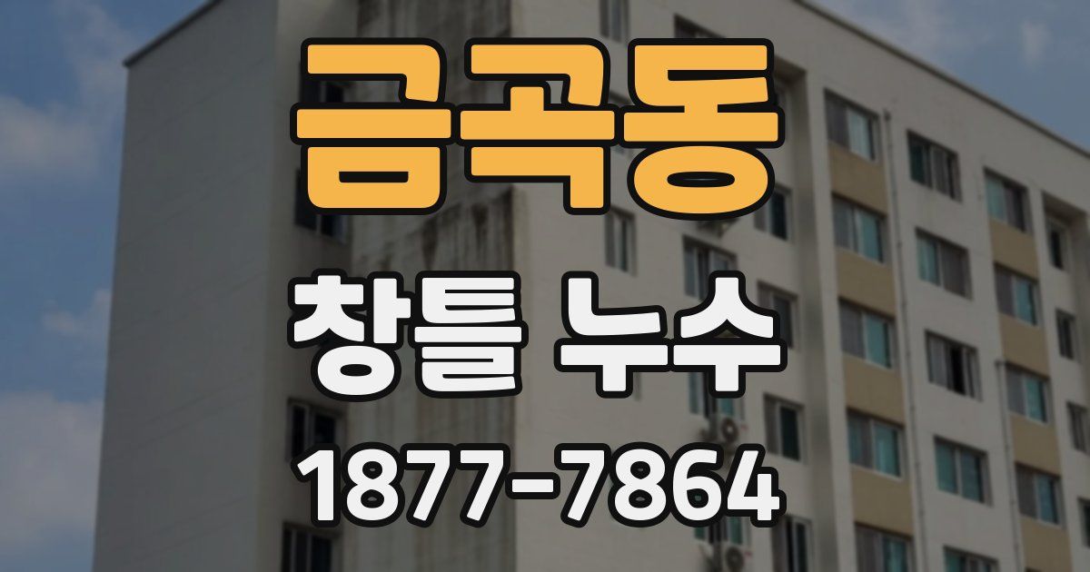 금곡동 창틀 누수