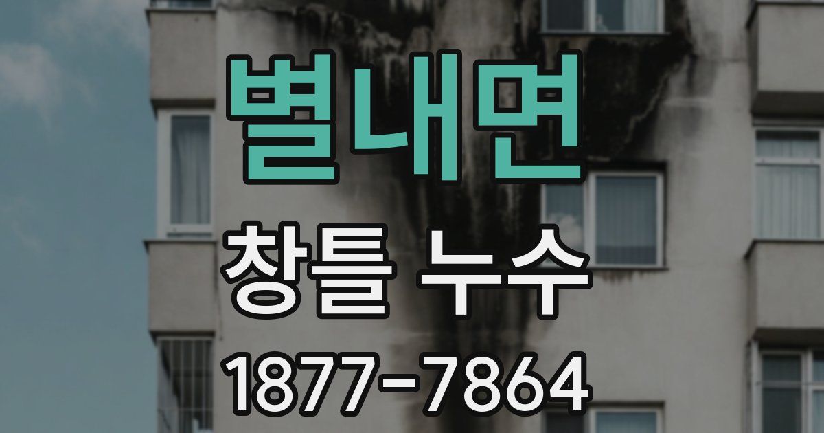 별내면 창틀 누수