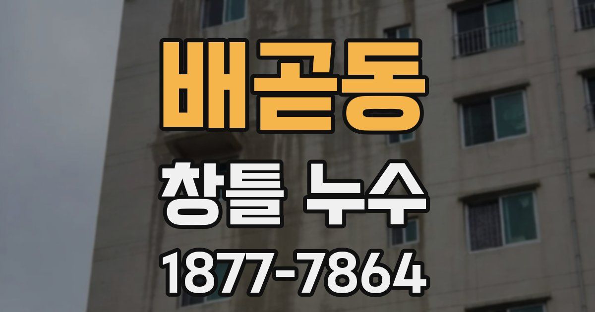 배곧동 창틀 누수