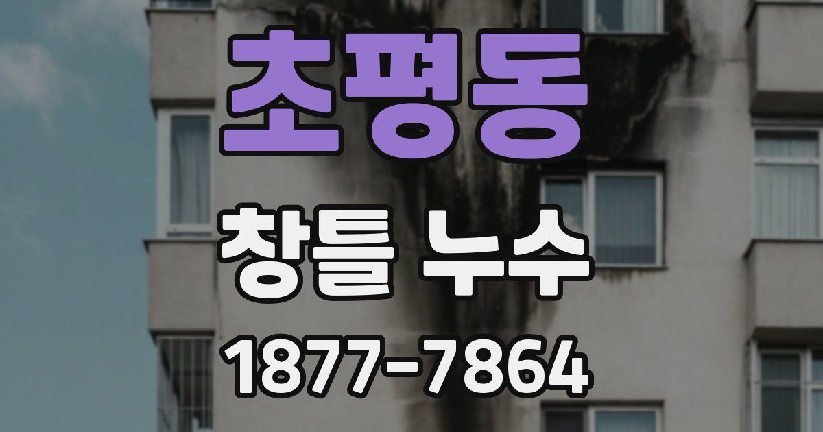 초평동 창틀 누수