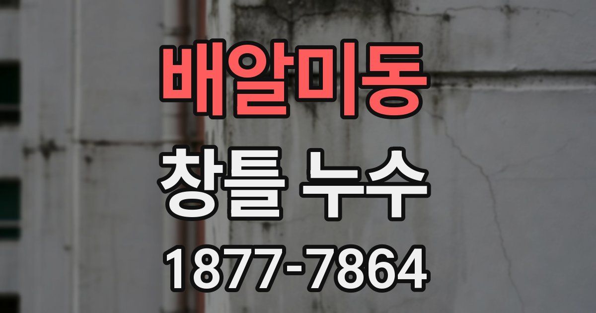 배알미동 창틀 누수